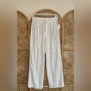 GAP High Rise Linen-Blend Trousers